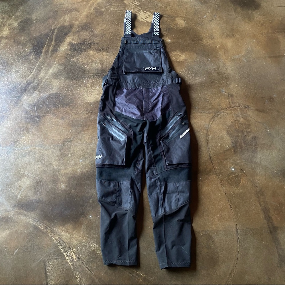 Black Vented Motocross Off-road Coveralls Bibs Motorcycle ATV Cargo Pants